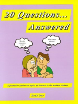 cover image of 20 Questions...Answered Book One